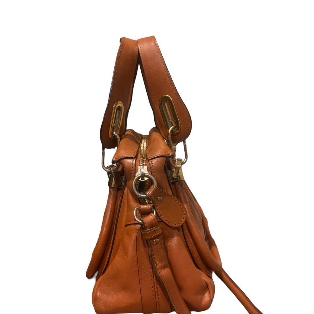 CHLOE Whiskey Brown Leather Small 2way Paraty Satchel - Picture 5 of 16